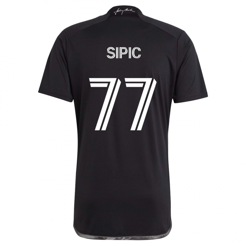 Kinderen Adem Sipić #77 Zwart Uitshirt Uittenue 2024/25 T-Shirt