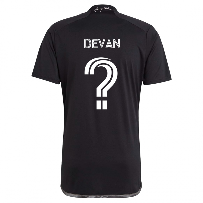 Kinderen Liam Devan #0 Zwart Uitshirt Uittenue 2024/25 T-Shirt