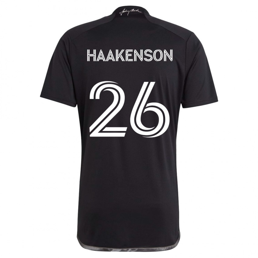 Kinderen Luke Haakenson #26 Zwart Uitshirt Uittenue 2024/25 T-Shirt