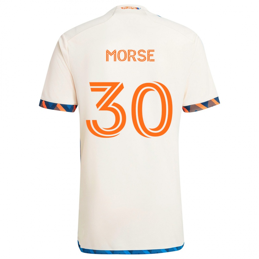 Kinderen Hunter Morse #30 Wit Oranje Uitshirt Uittenue 2024/25 T-Shirt