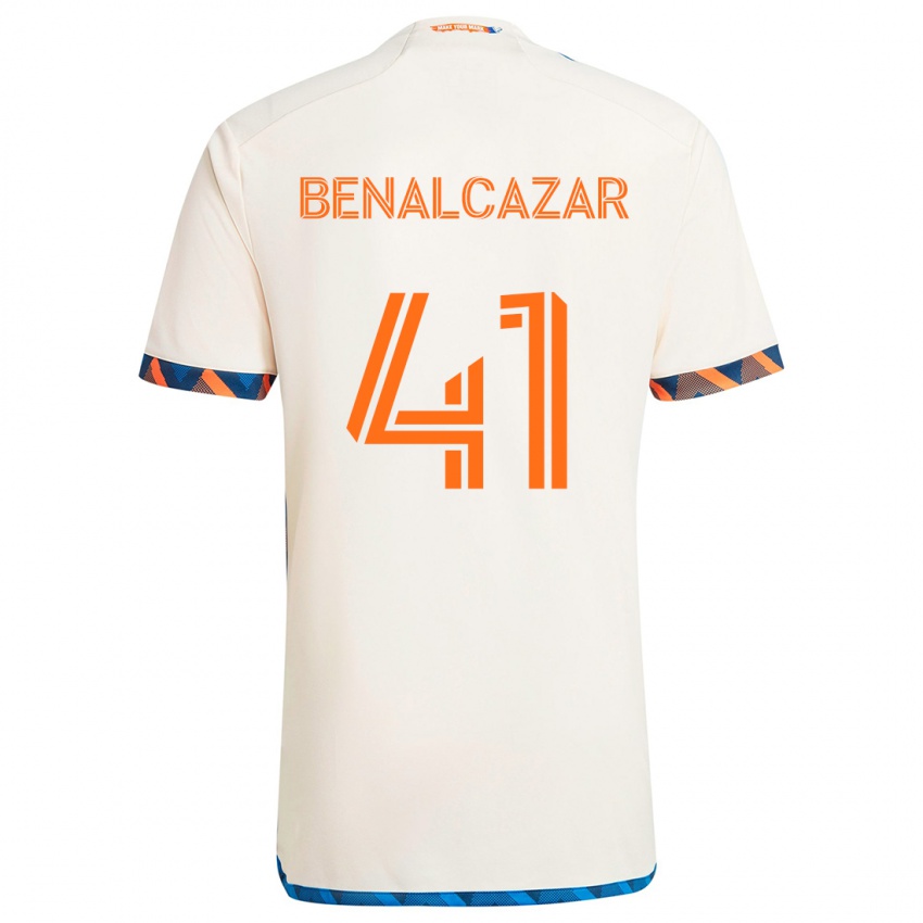 Kinderen Nico Benalcázar #41 Wit Oranje Uitshirt Uittenue 2024/25 T-Shirt