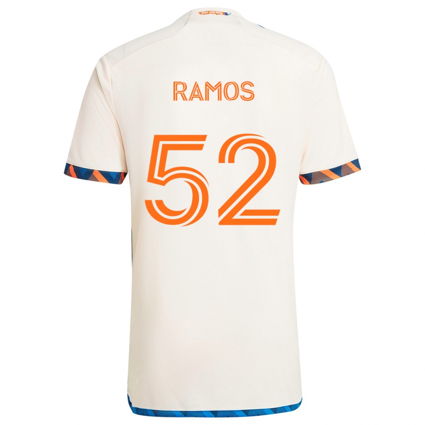 Kinderen Yair Ramos #52 Wit Oranje Uitshirt Uittenue 2024/25 T-Shirt