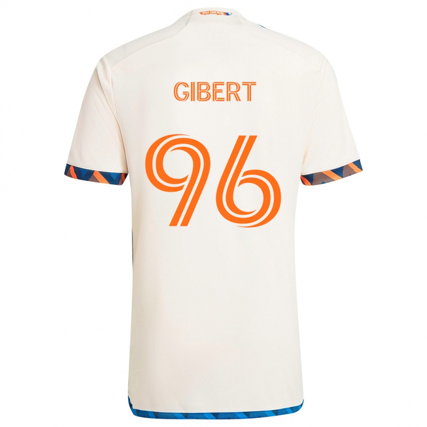 Kinderen Gaël Gibert #96 Wit Oranje Uitshirt Uittenue 2024/25 T-Shirt