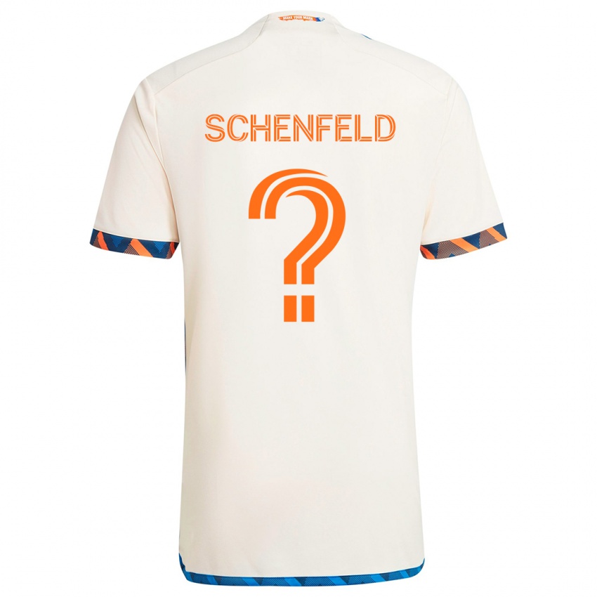 Kinderen Matthew Schenfeld #0 Wit Oranje Uitshirt Uittenue 2024/25 T-Shirt