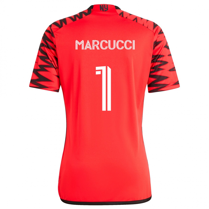 Kinderen Aj Marcucci #1 Rood Zwart Wit Uitshirt Uittenue 2024/25 T-Shirt