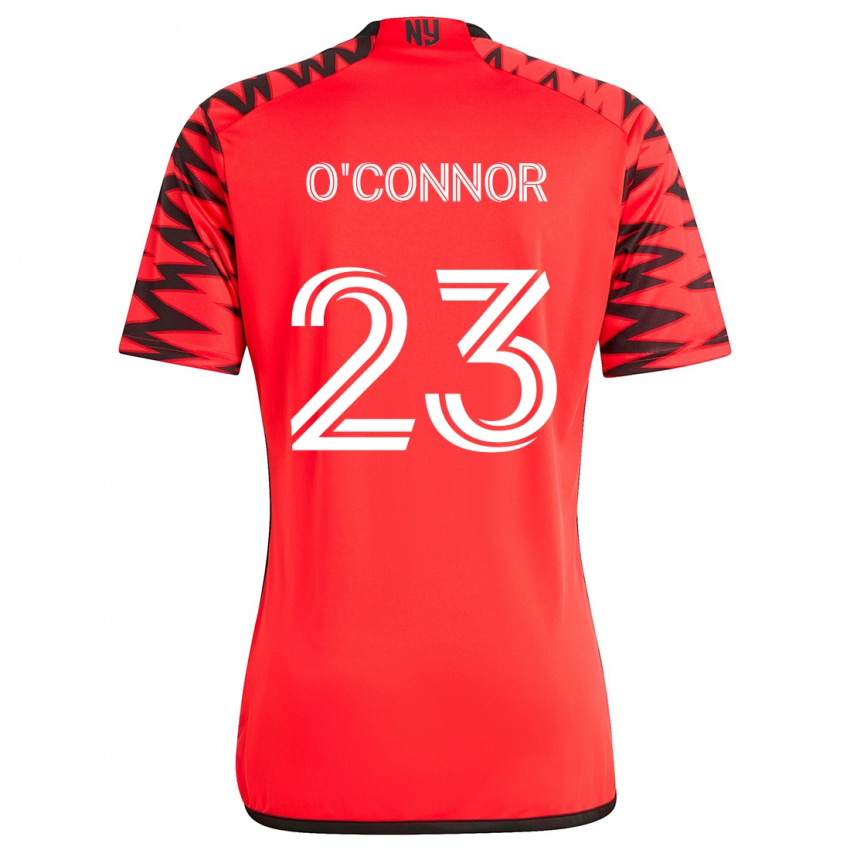 Kinderen Aidan O'connor #23 Rood Zwart Wit Uitshirt Uittenue 2024/25 T-Shirt