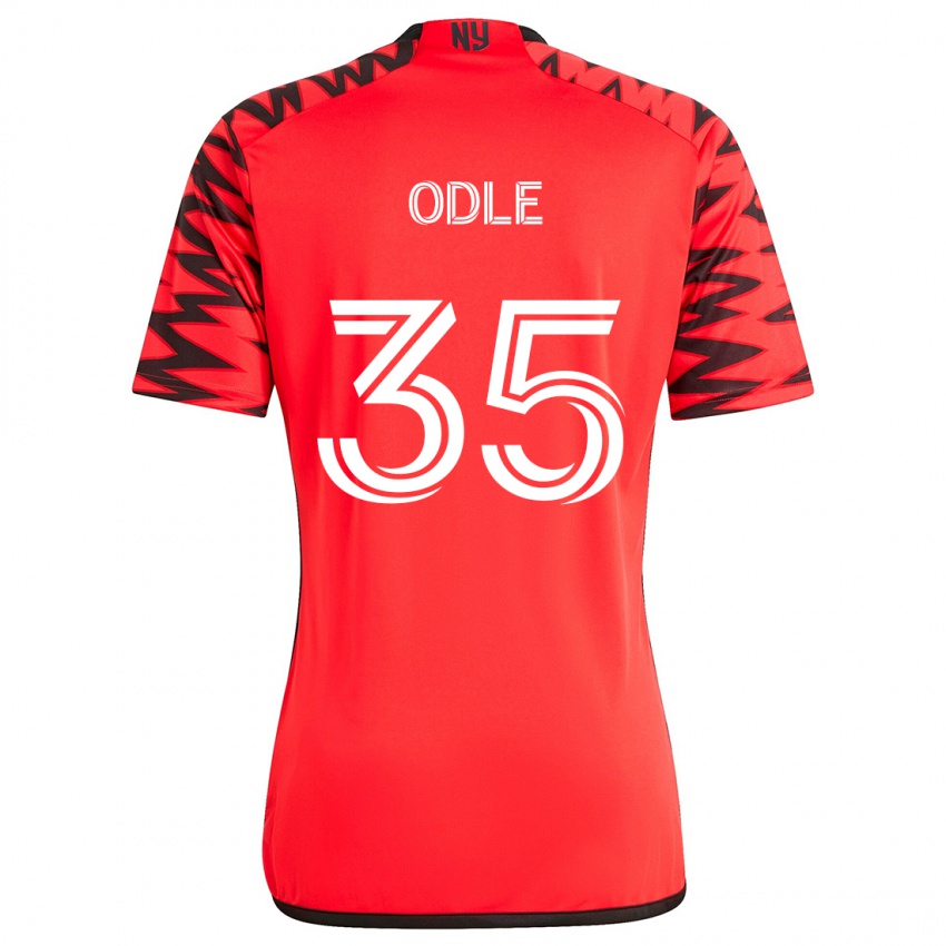 Kinderen Dallas Odle #35 Rood Zwart Wit Uitshirt Uittenue 2024/25 T-Shirt