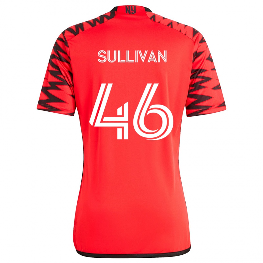 Kinderen Dylan Sullivan #46 Rood Zwart Wit Uitshirt Uittenue 2024/25 T-Shirt