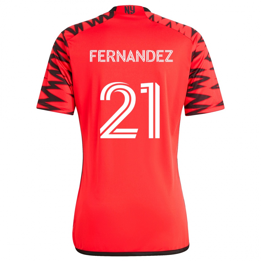 Kinderen Omir Fernandez #21 Rood Zwart Wit Uitshirt Uittenue 2024/25 T-Shirt