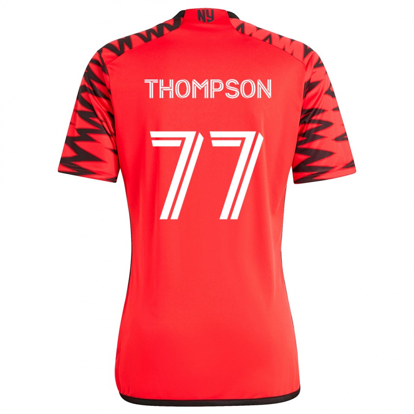 Kinderen Amos Shapiro-Thompson #77 Rood Zwart Wit Uitshirt Uittenue 2024/25 T-Shirt