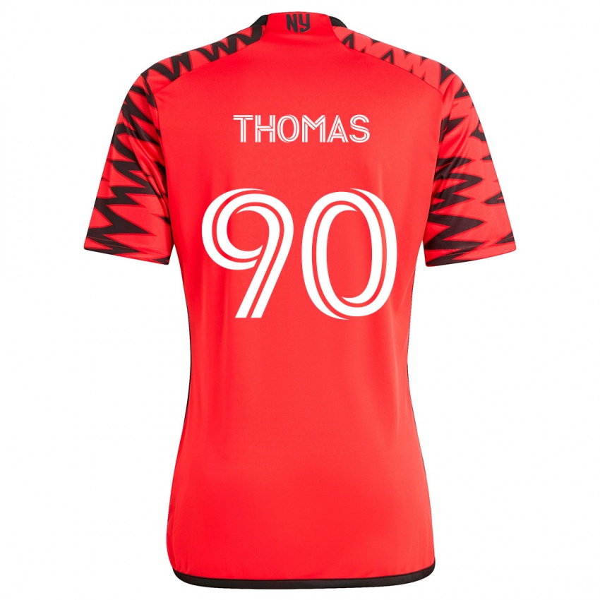 Kinderen Oladayo Thomas #90 Rood Zwart Wit Uitshirt Uittenue 2024/25 T-Shirt