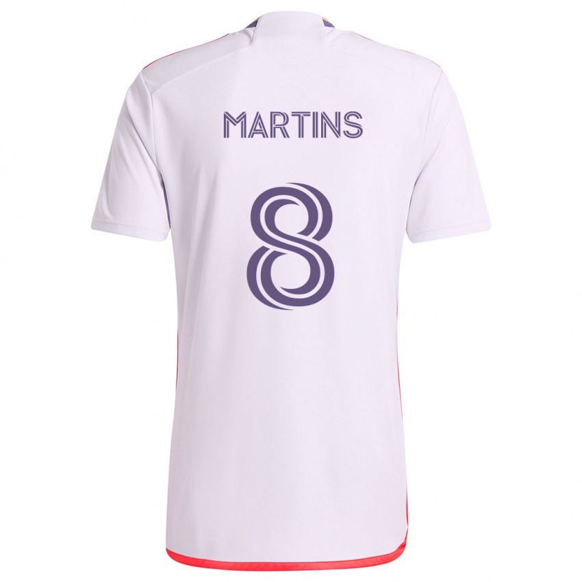 Kinderen Felipe Martins #8 Wit Rood Paars Uitshirt Uittenue 2024/25 T-Shirt