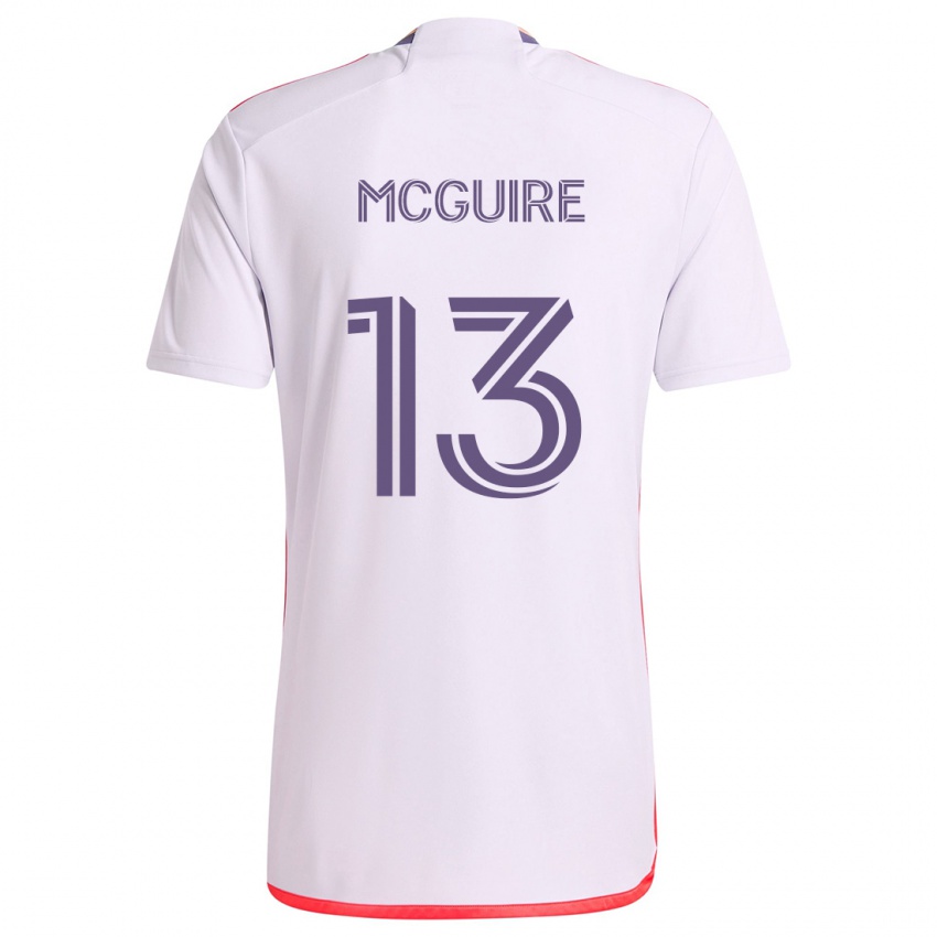 Kinderen Duncan Mcguire #13 Wit Rood Paars Uitshirt Uittenue 2024/25 T-Shirt