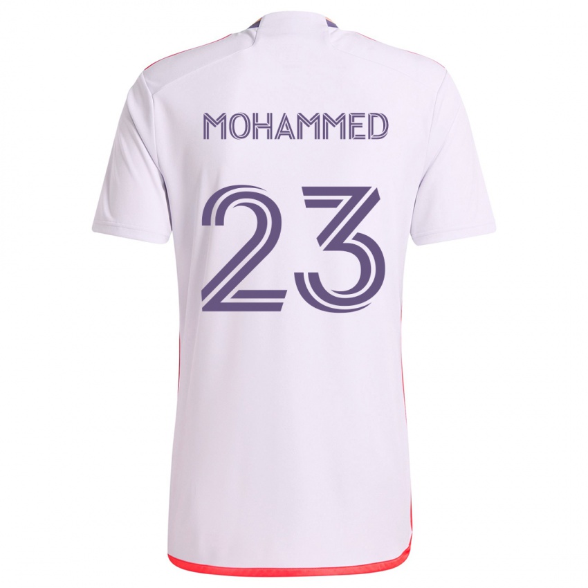 Kinderen Shak Mohammed #23 Wit Rood Paars Uitshirt Uittenue 2024/25 T-Shirt