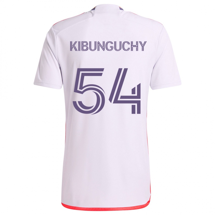 Kinderen Nabi Kibunguchy #54 Wit Rood Paars Uitshirt Uittenue 2024/25 T-Shirt