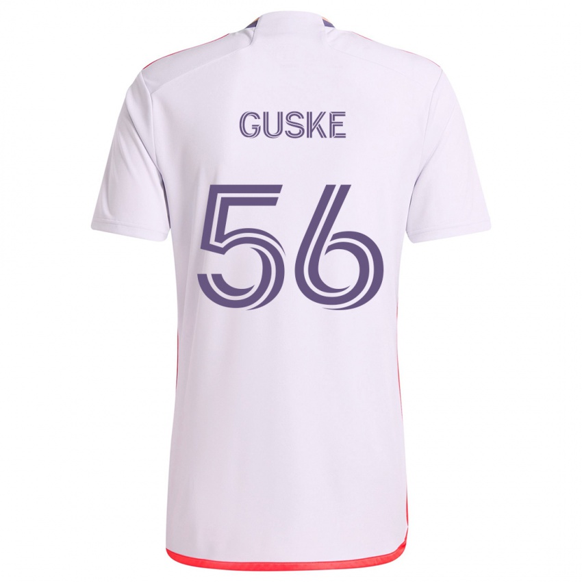 Kinderen Colin Guske #56 Wit Rood Paars Uitshirt Uittenue 2024/25 T-Shirt