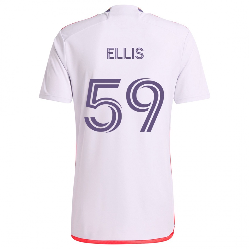 Kinderen Justin Ellis #59 Wit Rood Paars Uitshirt Uittenue 2024/25 T-Shirt