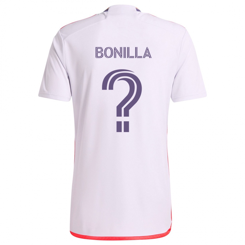 Kinderen Jarell Bonilla #0 Wit Rood Paars Uitshirt Uittenue 2024/25 T-Shirt