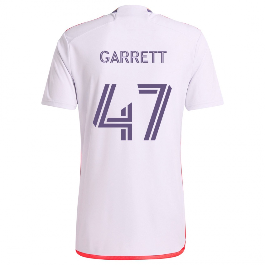 Kinderen Ian Garrett #47 Wit Rood Paars Uitshirt Uittenue 2024/25 T-Shirt