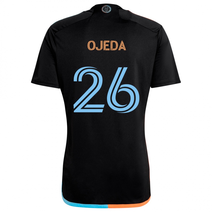 Kinderen Agustín Ojeda #26 Zwart Oranje Blauw Uitshirt Uittenue 2024/25 T-Shirt