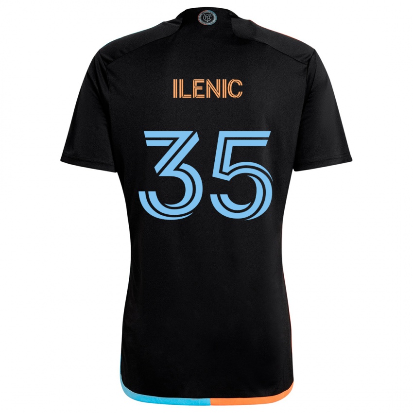 Kinderen Mitja Ilenic #35 Zwart Oranje Blauw Uitshirt Uittenue 2024/25 T-Shirt