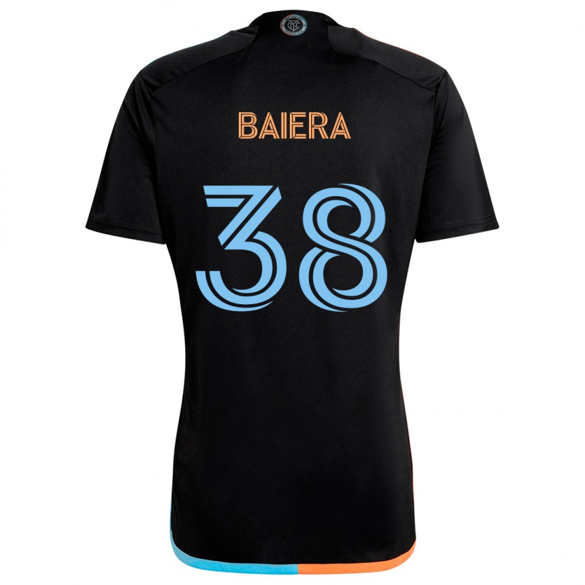 Kinderen Drew Baiera #38 Zwart Oranje Blauw Uitshirt Uittenue 2024/25 T-Shirt