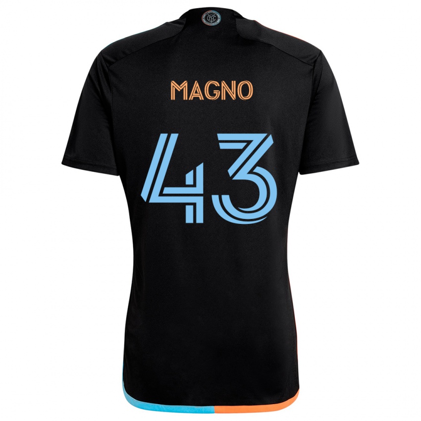 Kinderen Talles Magno #43 Zwart Oranje Blauw Uitshirt Uittenue 2024/25 T-Shirt