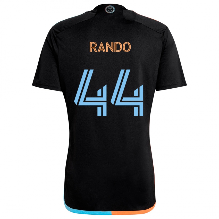 Kinderen Alex Rando #44 Zwart Oranje Blauw Uitshirt Uittenue 2024/25 T-Shirt