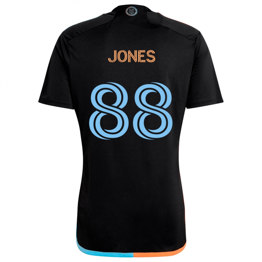 Kinderen Malachi Jones #88 Zwart Oranje Blauw Uitshirt Uittenue 2024/25 T-Shirt