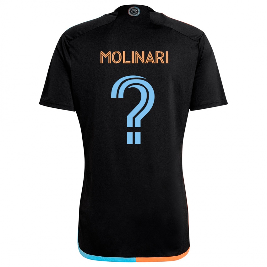 Kinderen Peter Molinari #0 Zwart Oranje Blauw Uitshirt Uittenue 2024/25 T-Shirt