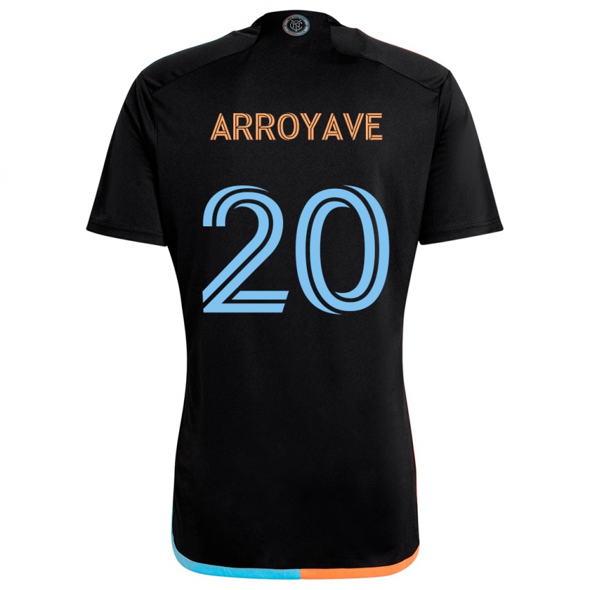 Kinderen Jacob Arroyave #20 Zwart Oranje Blauw Uitshirt Uittenue 2024/25 T-Shirt