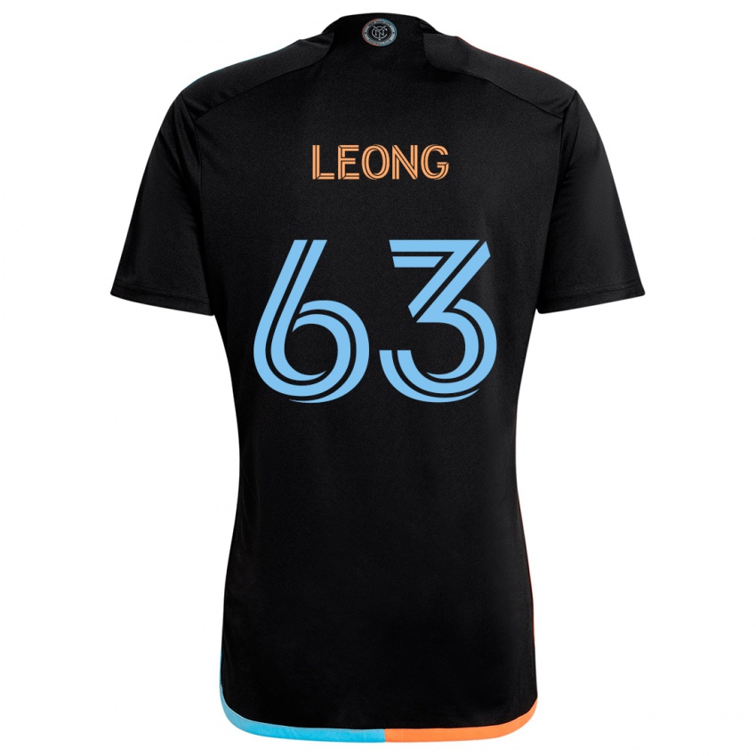 Kinderen Matthew Leong #63 Zwart Oranje Blauw Uitshirt Uittenue 2024/25 T-Shirt