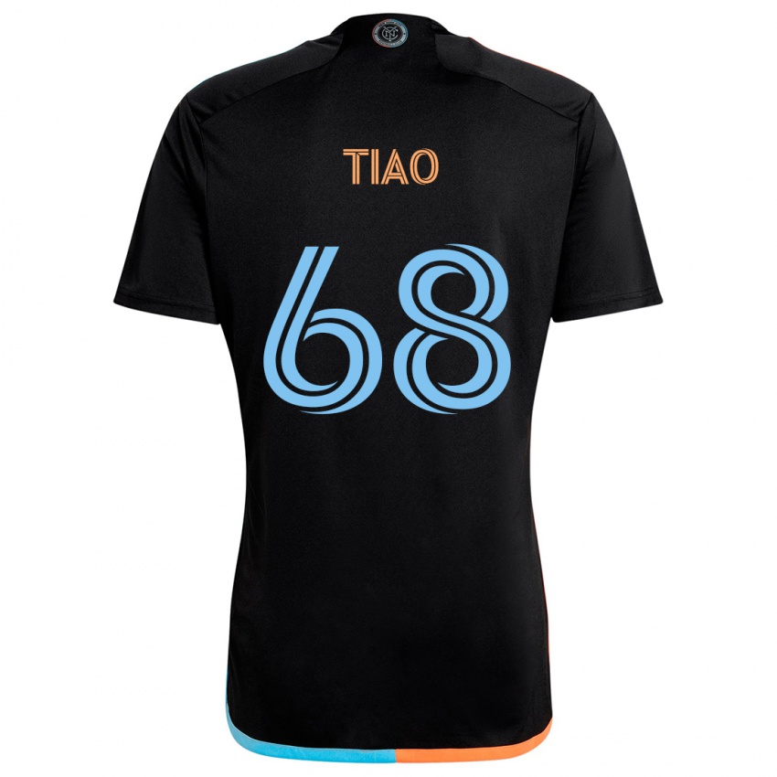 Kinderen Christopher Tiao #68 Zwart Oranje Blauw Uitshirt Uittenue 2024/25 T-Shirt