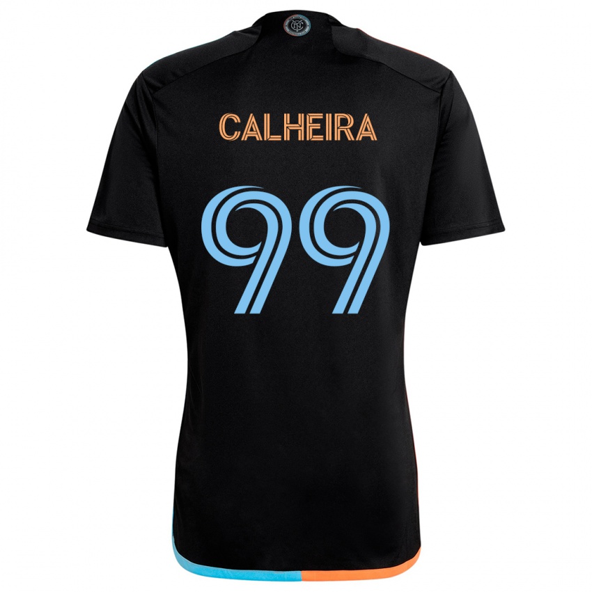 Kinderen Taylor Calheira #99 Zwart Oranje Blauw Uitshirt Uittenue 2024/25 T-Shirt