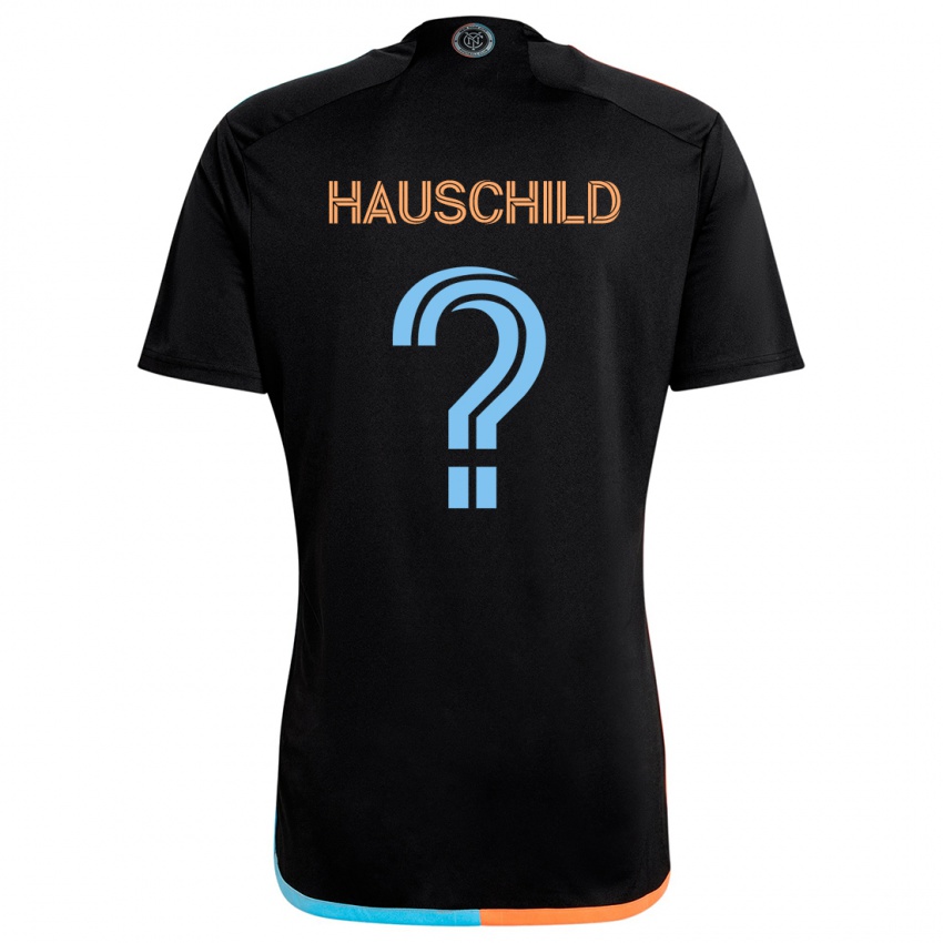 Kinderen Alexander Hauschild #0 Zwart Oranje Blauw Uitshirt Uittenue 2024/25 T-Shirt