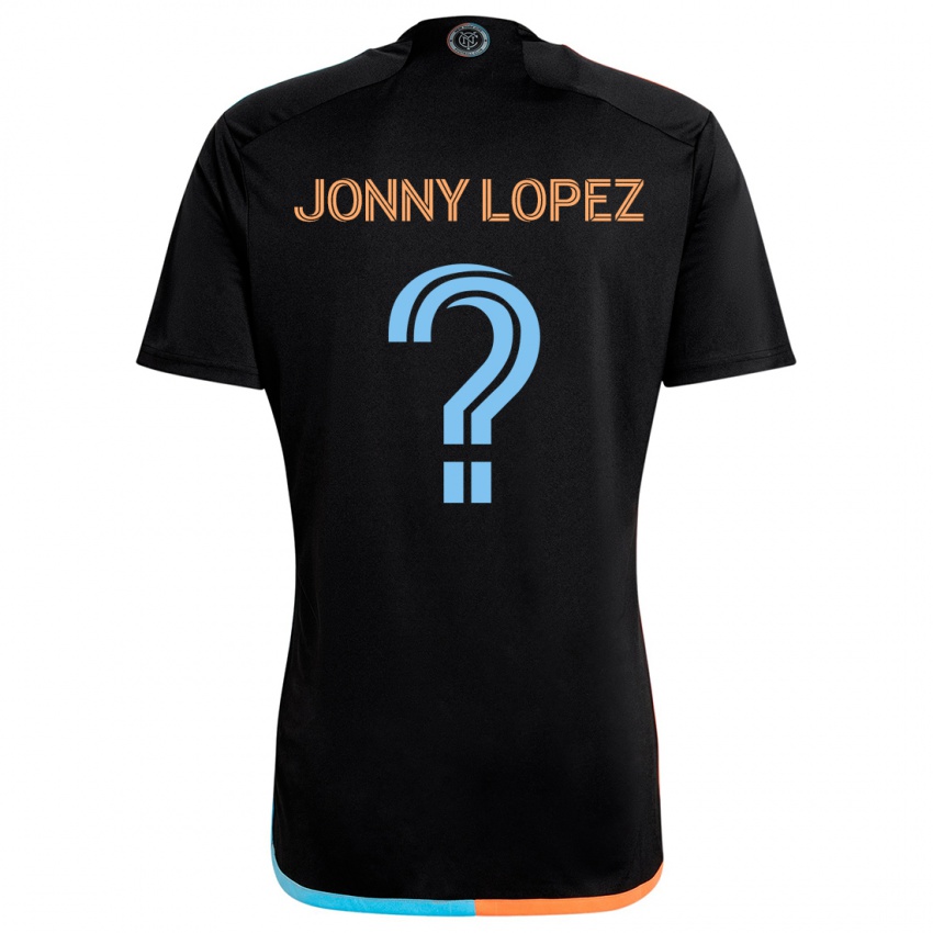 Kinderen Jonny Lopez #0 Zwart Oranje Blauw Uitshirt Uittenue 2024/25 T-Shirt