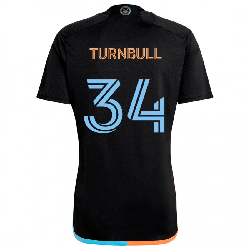 Kinderen Stephen Turnbull #34 Zwart Oranje Blauw Uitshirt Uittenue 2024/25 T-Shirt