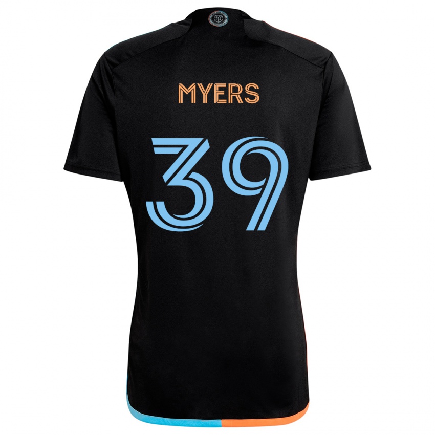 Kinderen Md Myers #39 Zwart Oranje Blauw Uitshirt Uittenue 2024/25 T-Shirt