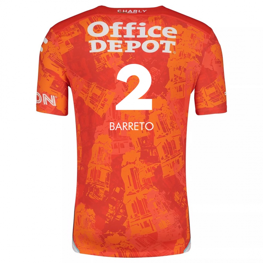 Kinderen Sergio Barreto #2 Oranje Wit Uitshirt Uittenue 2024/25 T-Shirt