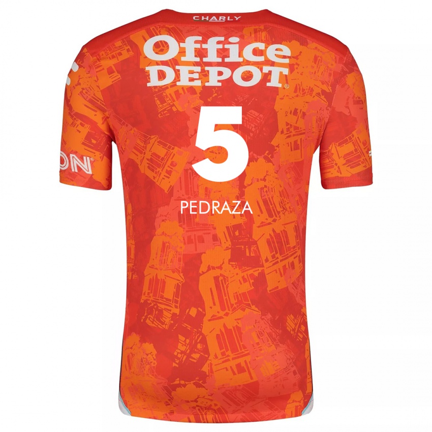 Kinderen Pedro Pedraza #5 Oranje Wit Uitshirt Uittenue 2024/25 T-Shirt