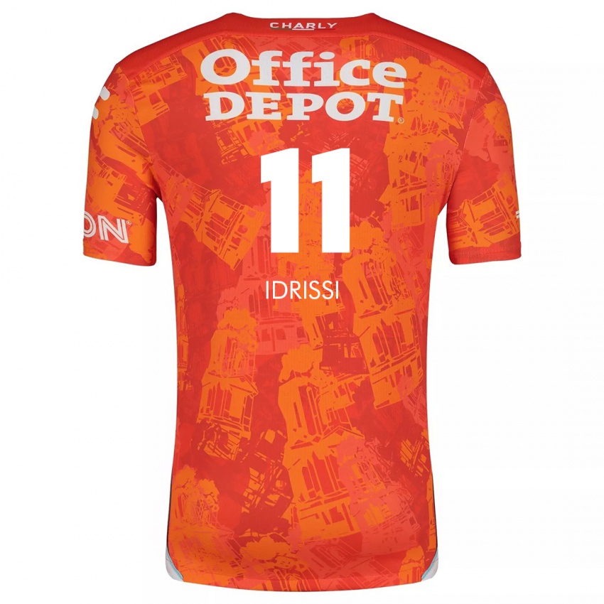 Kinderen Oussama Idrissi #11 Oranje Wit Uitshirt Uittenue 2024/25 T-Shirt