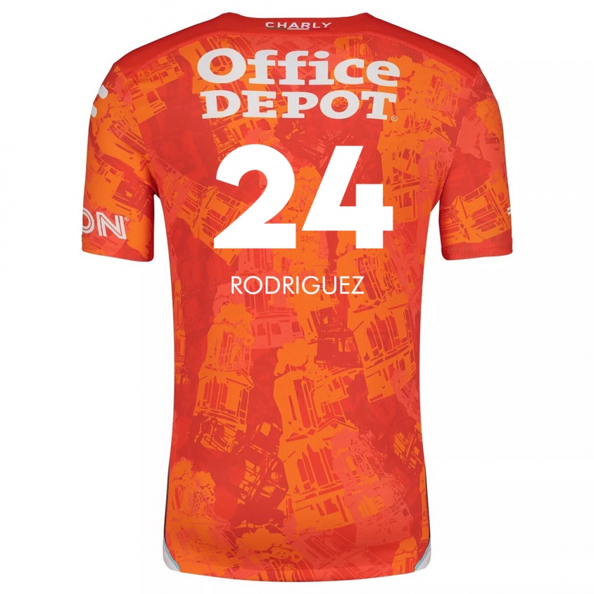 Kinderen Luis Rodriguez #24 Oranje Wit Uitshirt Uittenue 2024/25 T-Shirt