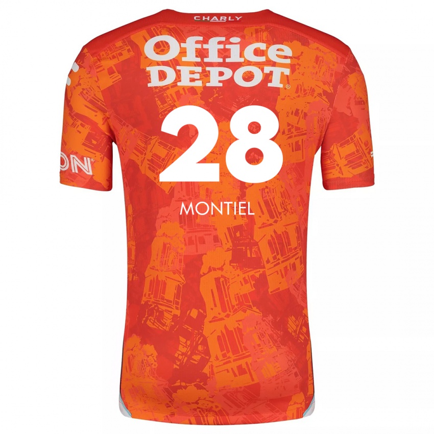 Kinderen Elías Montiel #28 Oranje Wit Uitshirt Uittenue 2024/25 T-Shirt