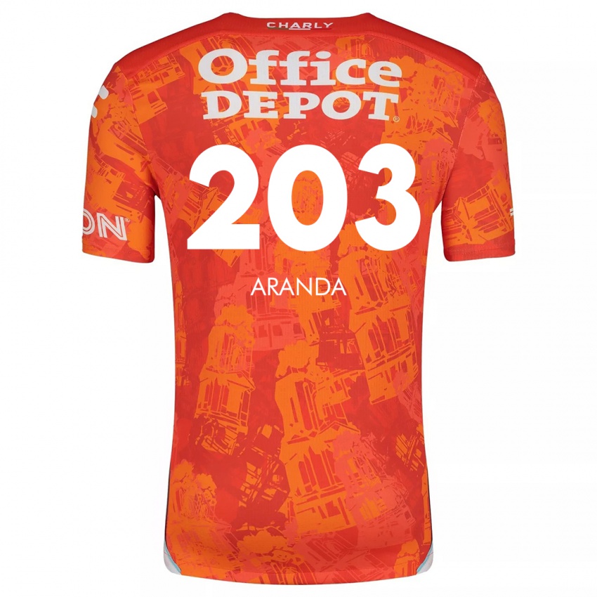 Kinderen Juan Aranda #203 Oranje Wit Uitshirt Uittenue 2024/25 T-Shirt