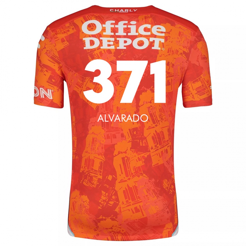 Kinderen Brandon Alvarado #371 Oranje Wit Uitshirt Uittenue 2024/25 T-Shirt