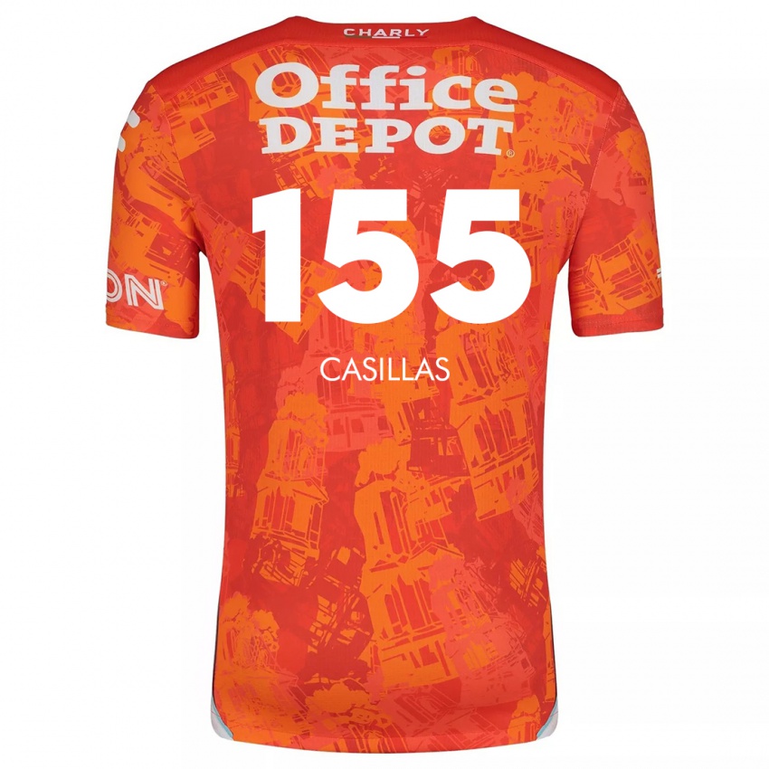 Kinderen Johan Casillas #155 Oranje Wit Uitshirt Uittenue 2024/25 T-Shirt