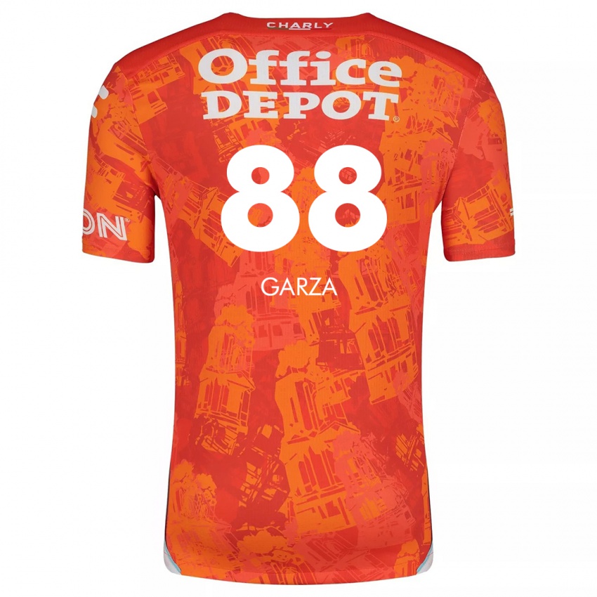 Kinderen Adrián Garza #88 Oranje Wit Uitshirt Uittenue 2024/25 T-Shirt