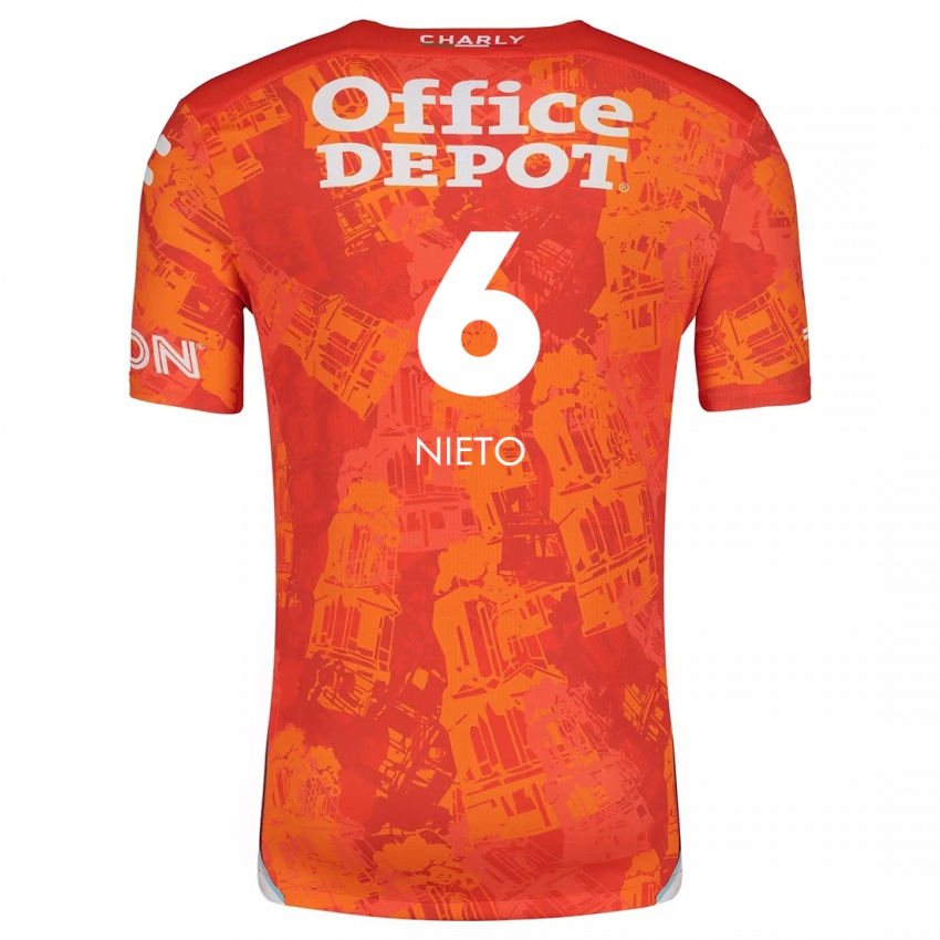 Kinderen Karla Nieto #6 Oranje Wit Uitshirt Uittenue 2024/25 T-Shirt