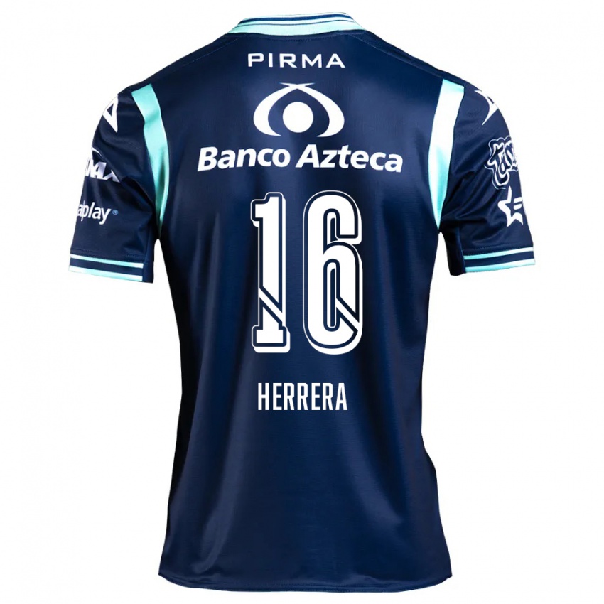 Kinderen Alberto Herrera #16 Marineblauw Uitshirt Uittenue 2024/25 T-Shirt