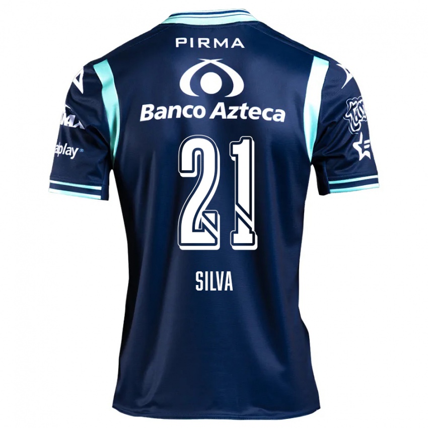 Kinderen Gastón Silva #21 Marineblauw Uitshirt Uittenue 2024/25 T-Shirt